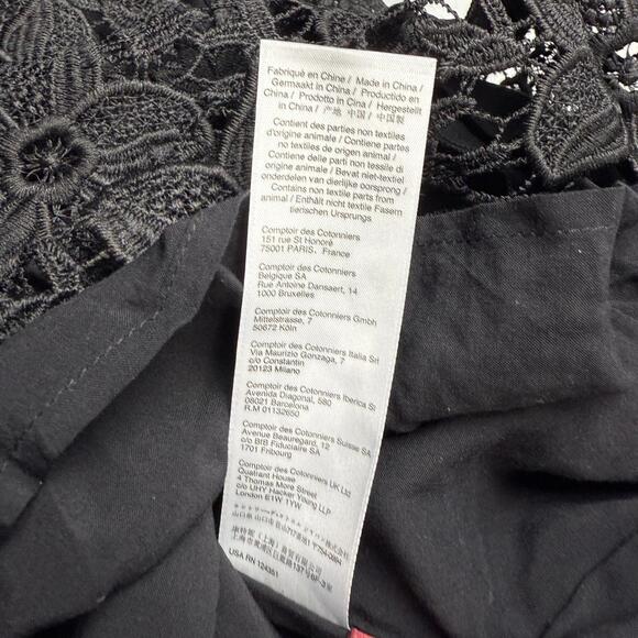 COMPTOIR DES COTONNIERS Lace Black Fit & Flare Dress Sz XXS - Picture 15 of 15